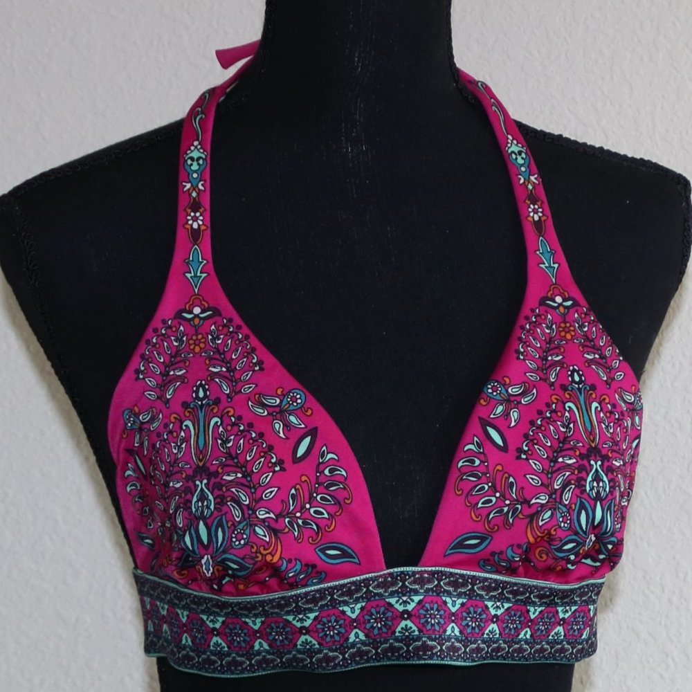 Victoria's Secret Pink Paisley Halter Bikini Swim Top M